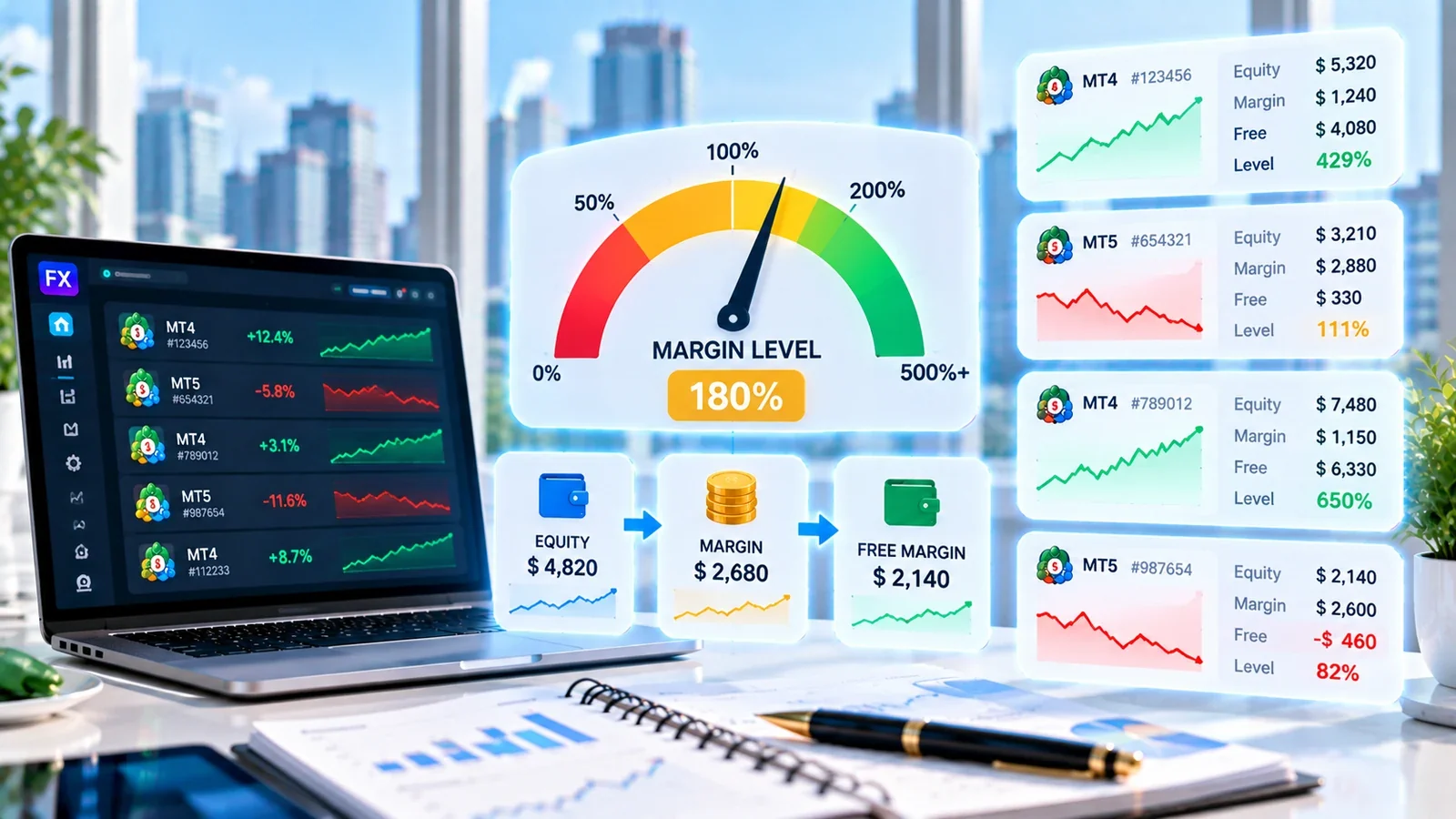 Уровень маржи Margin Level Forex MT4 MT5 в FXStatus
