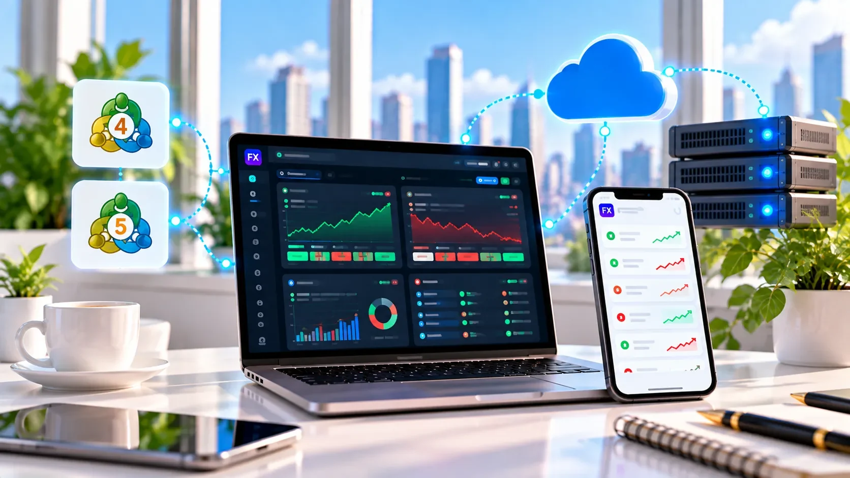 Баланс и Equity торгового счета Forex MT4 MT5 в FXStatus