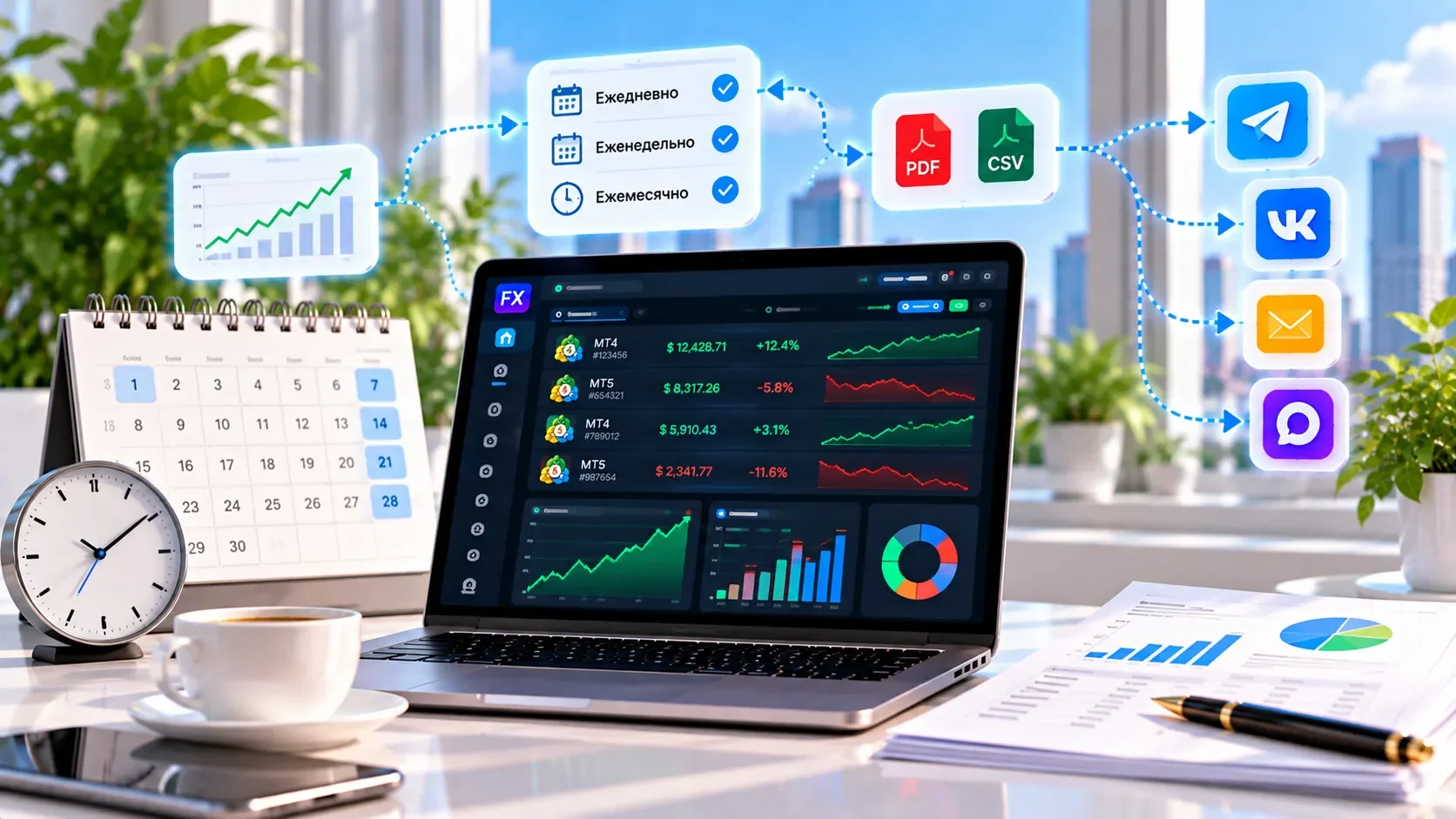 Доходность и статистика торговых счетов Forex MT4 MT5 в FXStatus