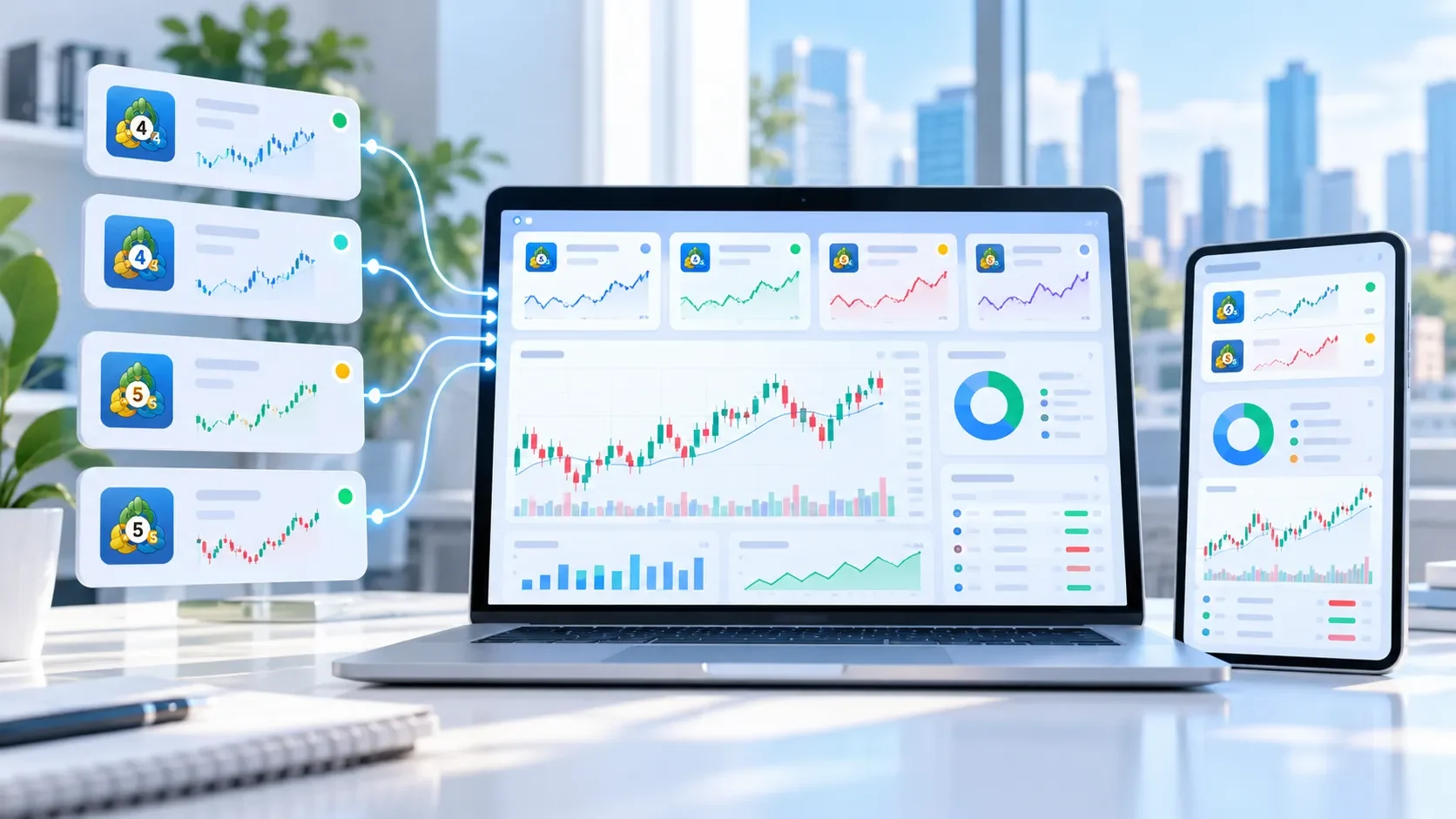 Несколько торговых счетов MT4 MT5 в одном кабинете FXStatus