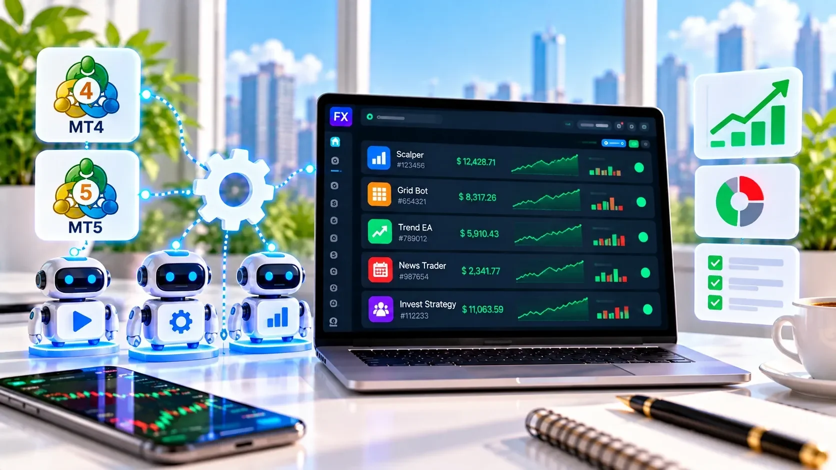 Мониторинг торговых счетов Forex MT4 MT5 в FXStatus