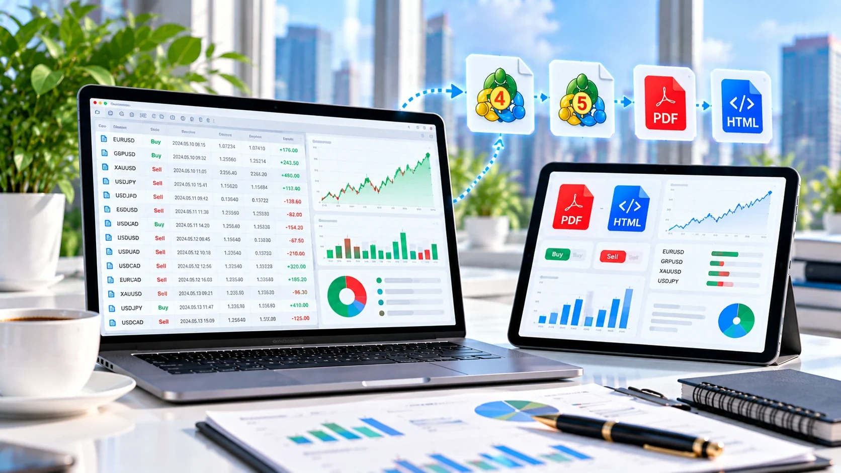 История сделок и торговый отчет MetaTrader MT4 MT5 в FXStatus